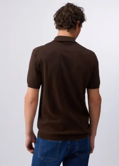 Polo in maglia misto seta