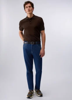 Polo in maglia misto seta