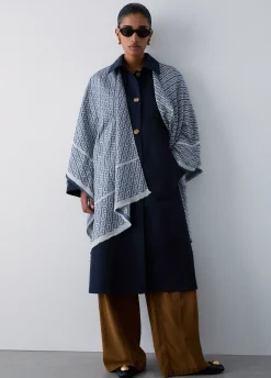 Poncho in jacquard monogram