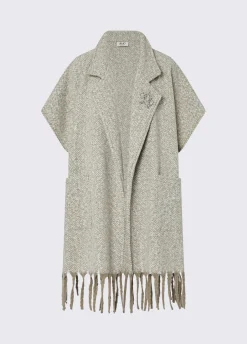 Poncho lungo jacquard