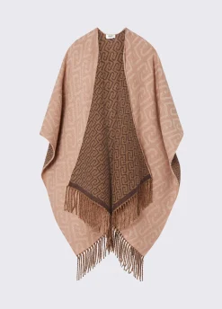 Poncho monogram jacquard