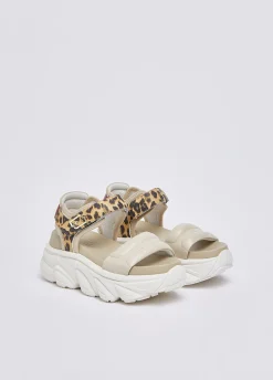 Sandali chuncky con dettaglio animalier