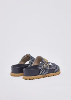Sandali con monogram all over