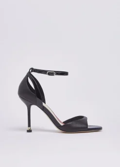 Sandali in nappa con tacco