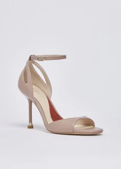 Sandali in nappa con tacco
