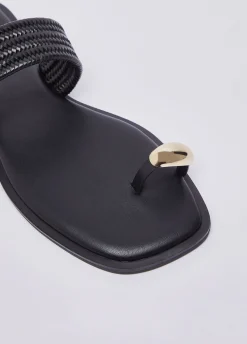 Sandali in pelle intrecciata