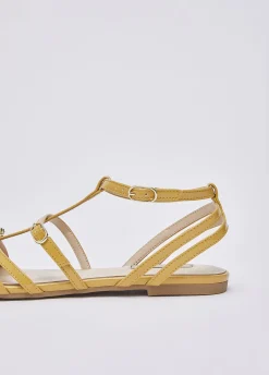 Sandali in vernice con logo gioiello