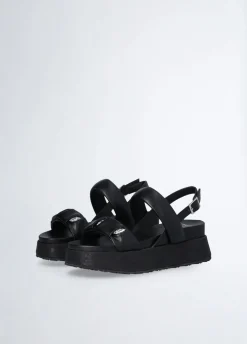 Sandali platform con pietre gioiello