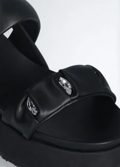 Sandali platform con pietre gioiello