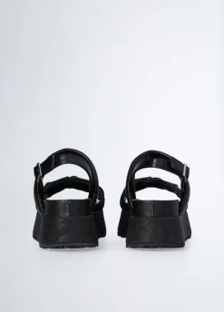 Sandali platform con pietre gioiello