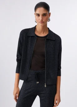 Set top e cardigan in lurex