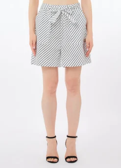 Short in popeline rigato