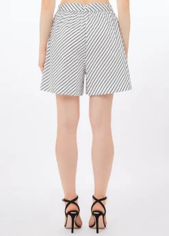 Short in popeline rigato