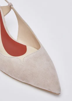 Slingback in camoscio