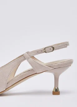 Slingback in camoscio