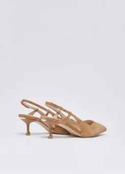 Slingback in camoscio
