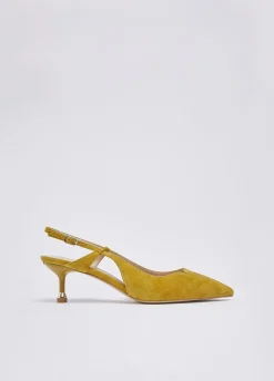 Slingback in camoscio