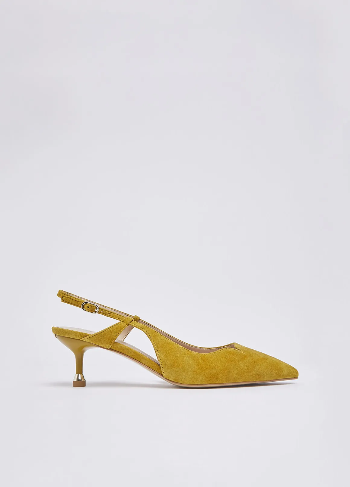 Slingback in camoscio