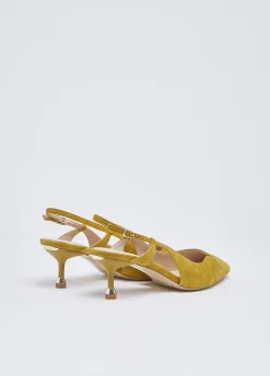 Slingback in camoscio