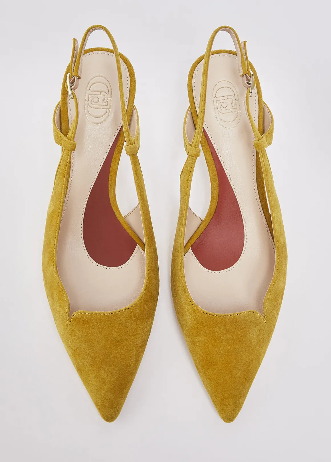 Slingback in camoscio