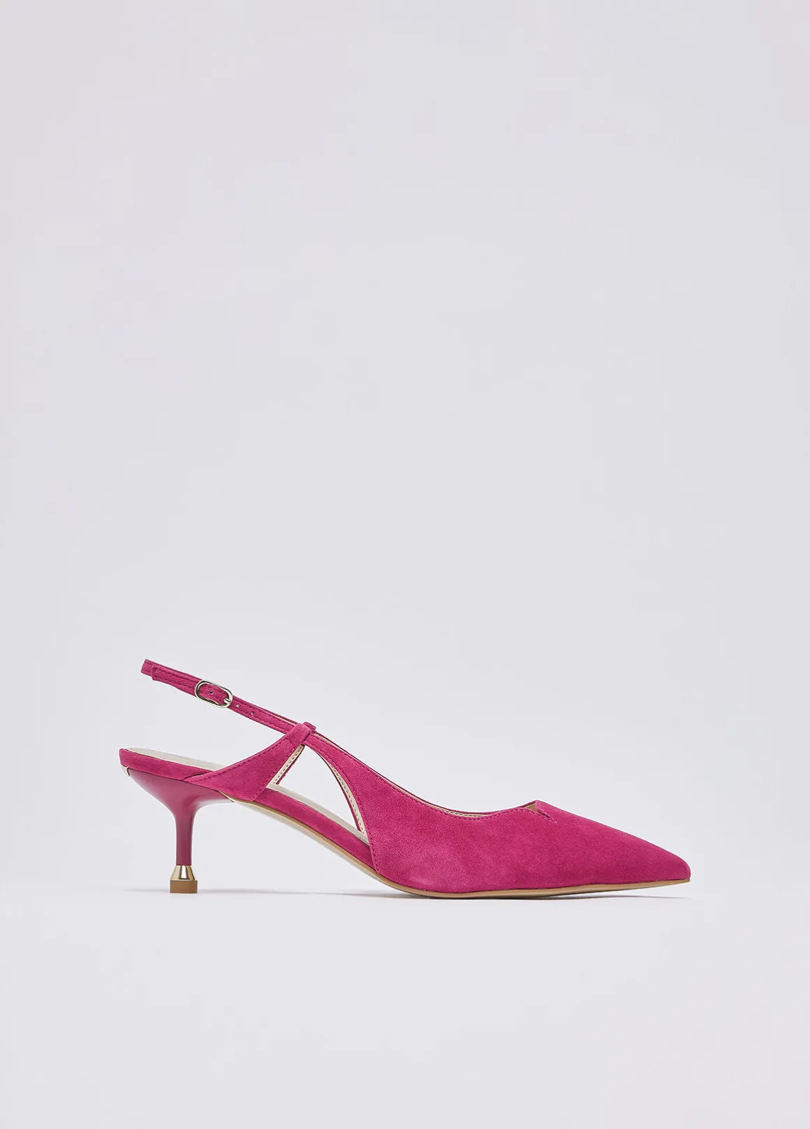 Slingback in camoscio