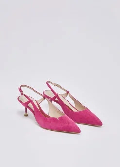 Slingback in camoscio
