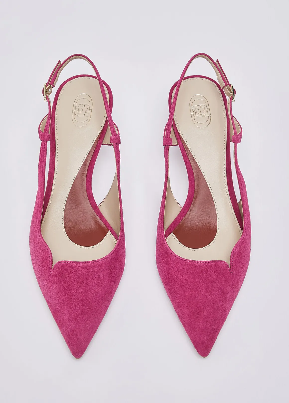 Slingback in camoscio