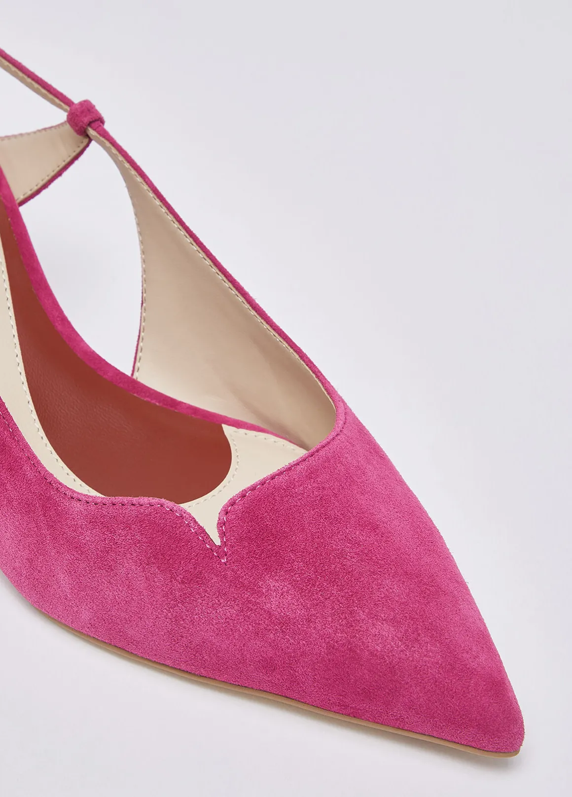 Slingback in camoscio