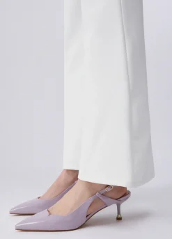 Slingback in vernice