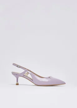 Slingback in vernice