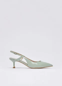 Slingback in vernice