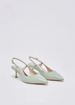 Slingback in vernice