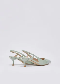 Slingback in vernice