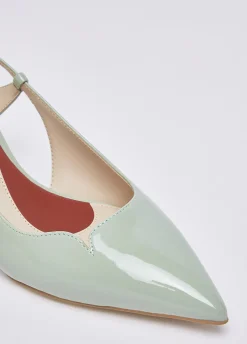 Slingback in vernice