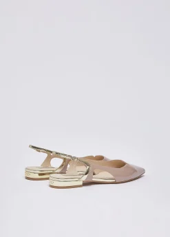 Slingback in vernice