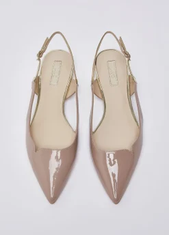 Slingback in vernice