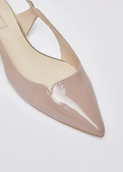 Slingback in vernice