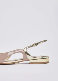 Slingback in vernice