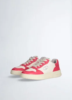 Sneakers bicolor in pelle
