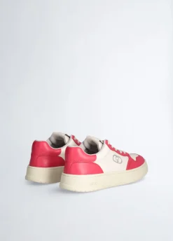 Sneakers bicolor in pelle