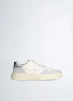 Sneakers bicolor in suede