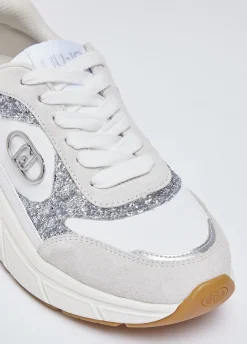 Sneakers con dettagli glitter