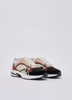 Sneakers con dettagli in cavallino