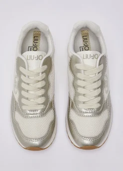 Sneakers con dettagli in mesh