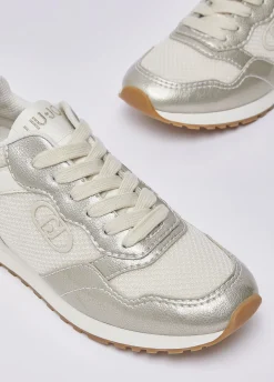 Sneakers con dettagli in mesh