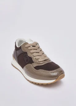 Sneakers con dettagli in mesh