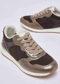 Sneakers con dettagli in mesh