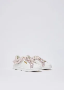 Sneakers con glitter e rouches