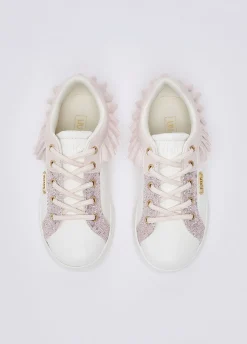 Sneakers con glitter e rouches
