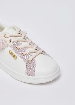 Sneakers con glitter e rouches